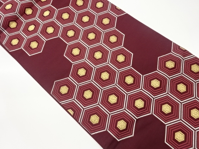 JAPANESE FUKURO OBI / WOVEN KIKKO / BY HATTORI ORIMONO